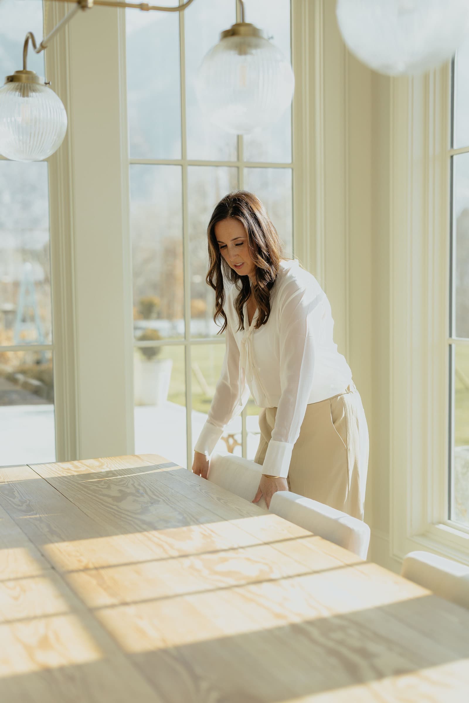 Nicki Christensen staging a home in Utah